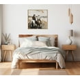 thumbnail image 1 of Kate and Laurel Sylvie Western Cowboy Horseback Ranch Abstract Neutral 1 Framed Canvas Wall Art by The Creative Bunch Studio, 30x30 Natural, Modern Abstract Cowboy Art for Wall, 1 of 7