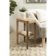 thumbnail image 1 of Kate and Laurel Talcott Modern Narrow Rectangle Wood Side Table, 16 x 10 x 25, Natural Wood, Transitional Decorative Slim Two-Tier End Table for Use as a Bedroom Nightstand or Living Room Accent, 1 of 8