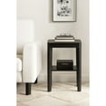 thumbnail image 1 of Kate and Laurel Talcott Modern Rectangle Wood Side Table, 16 x 10 x 25, Black, Transitional Decorative Two-Tier End Table for Use as a Bedroom Nightstand or Living Room Accent, 1 of 8