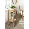thumbnail image 1 of Kate and Laurel Talcott Modern Square Wood Drink Table, 12 x 12 x 28, Natural Wood, Transitional Decorative Two-Tier Pedestal Table for Use as Plant Stand Indoors or Living Room Accent Table, 1 of 9