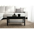 thumbnail image 1 of Kate and Laurel Talcott Modern Tiered Rectangle Coffee Table, 36 x 20 x 18, Black, Transitional Two-Tier Rectangular Living Room Table with Storage for Use as Ottoman Coffee Table, 1 of 9