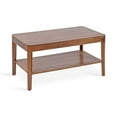 thumbnail image 1 of Kate and Laurel Talcott Modern Tiered Rectangle Coffee Table, 36 x 20 x 18, Walnut Brown, Transitional Two-Tier Rectangular Living Room Table with Storage and Mango Wood Construction, 1 of 8