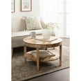 thumbnail image 1 of Kate and Laurel Talcott Tiered Modern Round Coffee Table, 28 x 28 x 18, Natural Wood, Transitional Two-Tier Circle Living Room Table with Storage and Mango Wood Construction, 1 of 8
