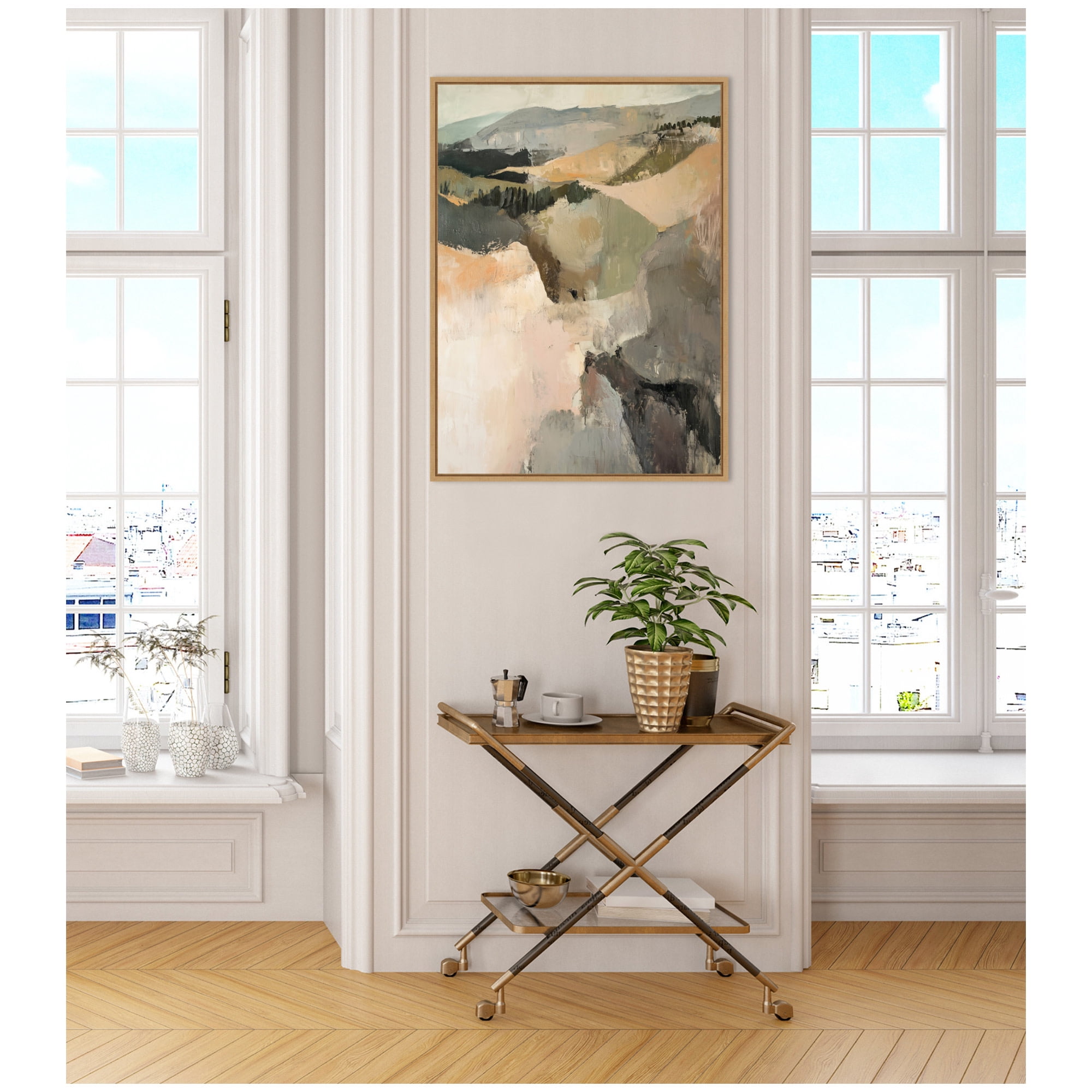 Kate and Laurel Tonal Mountains III Framed Canvas Wall Art by Amy ...