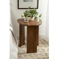 thumbnail image 1 of Kate and Laurel Tortola Modern Irregular Round Side Table, 22 x 18 x 20, Walnut Brown, Transitional Pebble End Table for Use as Bedroom Nightstand or Living Room Accent Table, 1 of 10