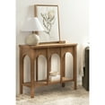 thumbnail image 1 of Kate and Laurel Ulla Modern Tiered Rectangle Console Table, 36 x 13 x 30, Rustic Brown, Transitional Two-Tier Wood Arched Entryway Table with Storage for Behind Couch Home Decor Option, 1 of 10