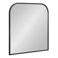 thumbnail image 1 of Kate and Laurel Valenti Contemporary Metal Wide Arched Wall Mirror, 28 x 30, Black, Sophisticated Modern Transitional Round Arch Mirror with Narrow Frame, 1 of 8