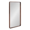 thumbnail image 1 of Kate and Laurel Valenti Transitional Rounded Rectangle Wooden Wall Mirror, 20 x 36, Walnut Brown, Sophisticated Modern Transitional Round Rectangular Mirror with Narrow Frame, 1 of 8