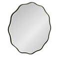 thumbnail image 1 of Kate and Laurel Viona Modern Scalloped Round Mirror, 26 Inch Diameter, Black, Decorative Wavy Circle Mirror with Unique Rippled Edge for Use as Bathroom Vanity Mirror, 1 of 8