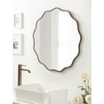 thumbnail image 1 of Kate and Laurel Viona Modern Scalloped Round Mirror, 32 Inch Diameter, Bronze, Decorative Circle Bathroom Mirror for Over Sink with Unique Rippled Edge for Wavy Wall Decor Accent, 1 of 9