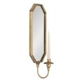 thumbnail image 1 of Kate and Laurel Wardelle Vintage Mirrored Wall Sconce, 7 x 5 x 18, Gold, Antique Scalloped Candlestick Holder with Mirror for Bathroom or Bedroom Wall Decor, 1 of 9