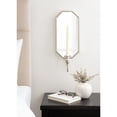 thumbnail image 1 of Kate and Laurel Wardelle Vintage Mirrored Wall Sconce, 7 x 5 x 18, Silver, Antique Scalloped Candlestick Holder with Mirror for Bathroom or Bedroom Wall Decor, 1 of 9