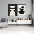 thumbnail image 1 of Kate and Laurel White Geometric Abstract and Black Geometric Abstract Set of 2 28x38 Framed Canvas Wall Art Set  by July Art Prints, Sylvie Black, Modern, Abstract Art for Wall Decor, Living Room, 1 of 8