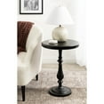 thumbnail image 1 of Kate and Laurel Wixley Round Wood and Metal Side Table, 18 x 25, Black, Vintage Circle Pedestal End Table with Turned Base for Use as Indoor Plant Stand, 1 of 10