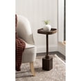 thumbnail image 1 of Kate and Laurel Woodrow Modern Mango Wood Square Drink Table, 10 x 10 x 24, Dark Brown, Transitional Rounded Square Mini Table for Use as Indoor Plant Stand or Wooden Living Room Accent, 1 of 9