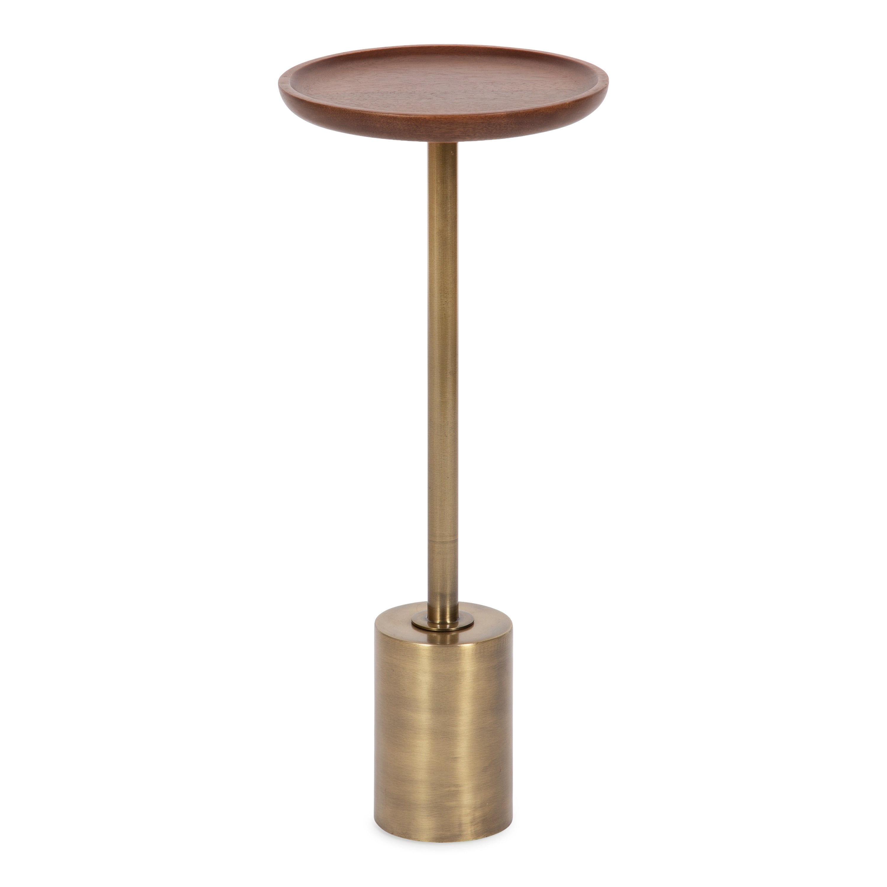 Kate and Laurel Xyler Round Wood and Metal Drink Table, 10 x