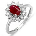 thumbnail image 1 of Kate Middleton Diana Inspired 18K Gold Diamond Oval Red Ruby Royal Bridal Ring, 1 of 1