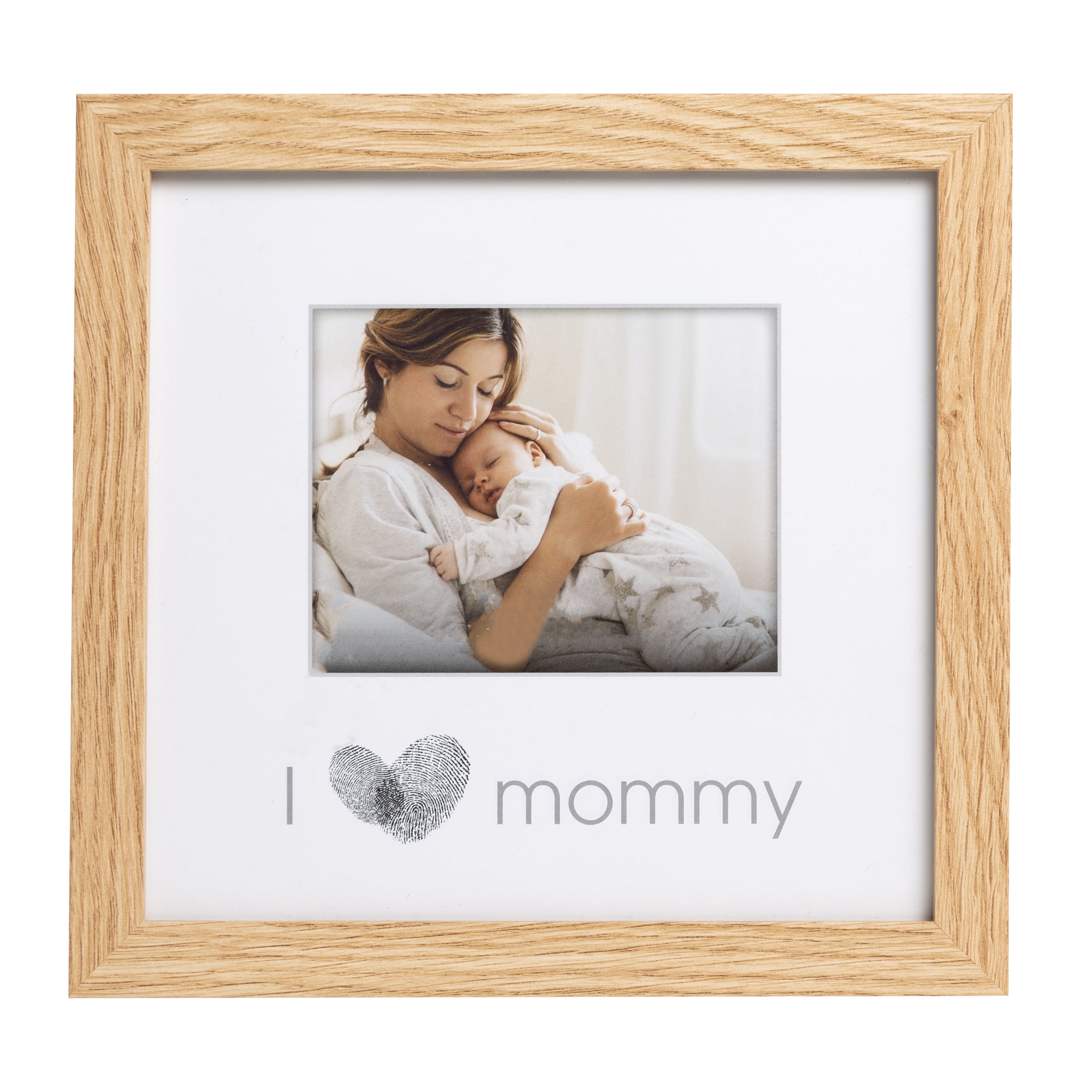 KATE & MILO I Love Mommy Thumbprint Frame, Ultrasound Picture Frame, Pregnancy Announcement Photo Frame, Baby Keepsake Gift For Expecting Parents