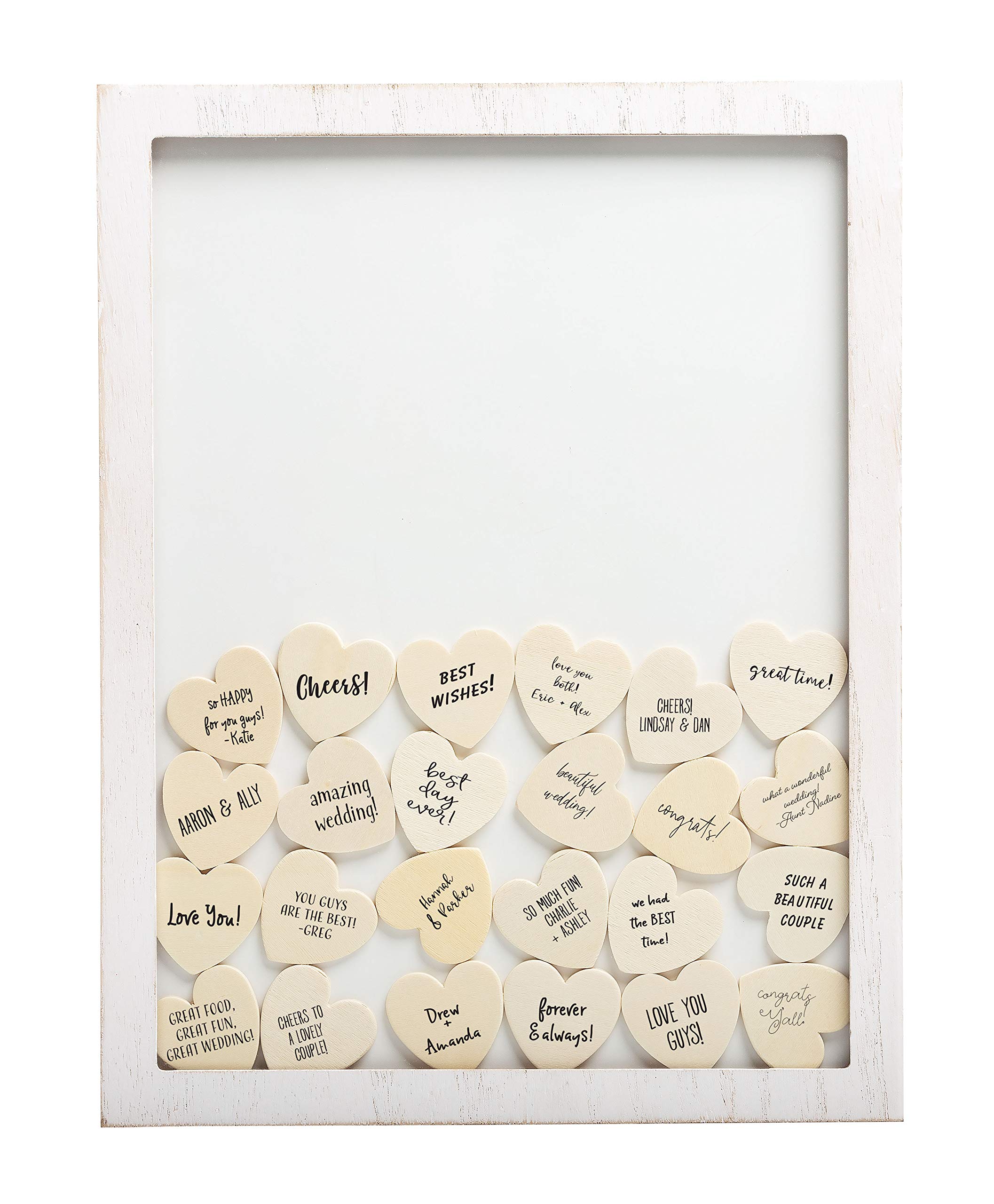 Kate & Milo Wedding Guestbook Token Frame, Include