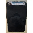 thumbnail image 1 of Kate Morgan 3 Piece Heavy Quality Plush Bath Rug, Contour Rug and Lid Cover Set, Black, 1 of 1