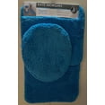 thumbnail image 1 of Kate Morgan 3 Piece Heavy Quality Plush Bath Rug, Contour Rug and Lid Cover Set, Blue, 1 of 2