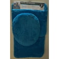 thumbnail image 1 of Kate Morgan 3 Piece Heavy Quality Plush Bath Rug, Contour Rug and Lid Cover Set, Blue, 1 of 1
