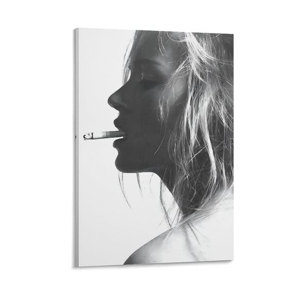 Kate Moss - Cigarette Vintage Premium Poster Canvas Wall Art Prints Poster Gifts Photo Picture Painting Posters Room Decor Home Decorative 24x36inch(60x90cm)