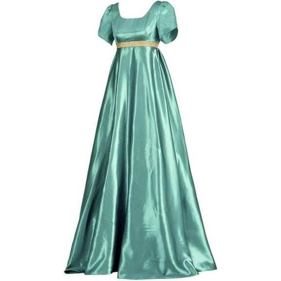 Kate Sharma Dress Vintage Regency Dress Tea Party Dress for Women with Satin Sash Ruffle Empire Waist Dress Gown
