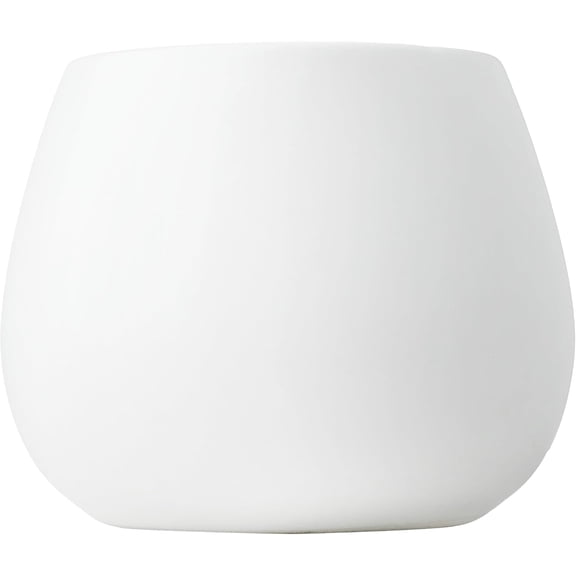 Kate Sleek Matte White Plant Pot Indoor, 5 Inch Pot for Plants, Lightweight, Minimal Style, Tabletop Decorative Garden Pot at Living Room, Work Desk, Ceramic Planter for Indoor Plants, Faux Flower