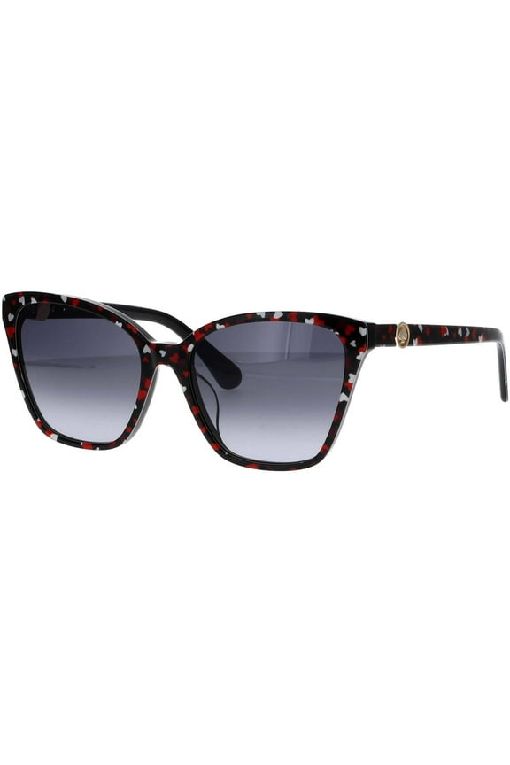 Kate Spade AMIYAH/G/S 0F74 Women's Black Pattern Red Sunglasses