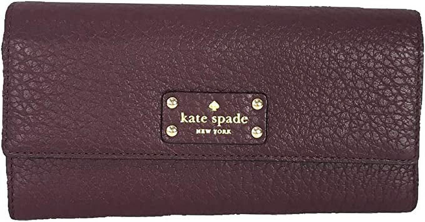 Kate Spade Bay Street Sandra Leather Clutch Wallet, Mulled Wine