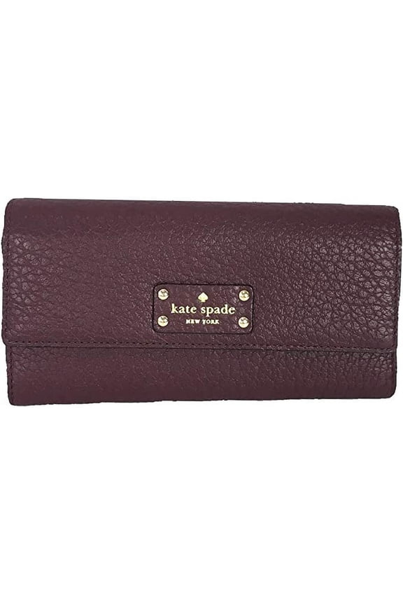 Kate Spade Bay Street Sandra Leather Clutch Wallet, Mulled Wine