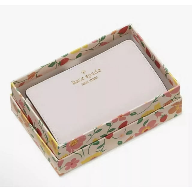 Kate Spade Boxed Madison Strawberry Garden Medium Compact Bifold Wallet In Multi