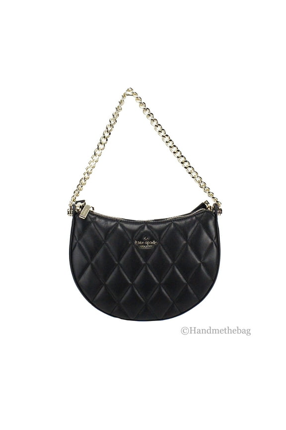 Kate Spade Carey Black Quilted Zip Top Crossbody Bag