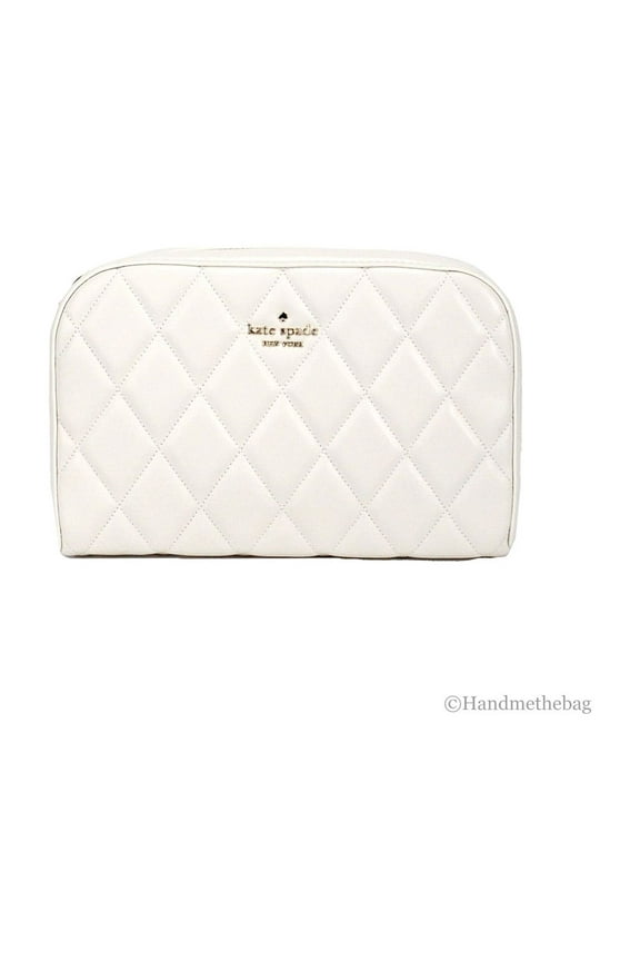 Kate Spade Carey Mini Parchment Quilted Smooth Leather Camera Crossbody Handbag