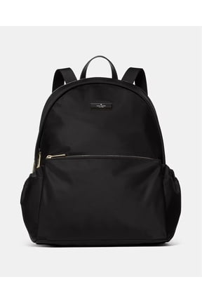 Kate Spade Carter Nylon Large Dome Backpack | 100% Recycled Nylon | Fits 13" Laptop | Luggage Sleeve | Women's – Black