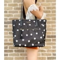 thumbnail image 1 of Kate Spade Chelsea Little Better Nylon Large Top Zip Tote Bag Black Apple Print, 1 of 6