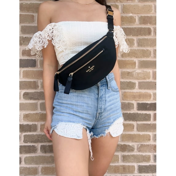 Kate Spade Chelsea The Little Better Nylon Nylon Belt Bag Fanny Pack Black