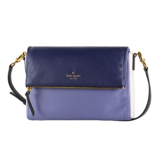 Kate Spade Cobble Hill Marsala Leather Shoulder Bag - Oyster Blue/Multi PXRU6222-476