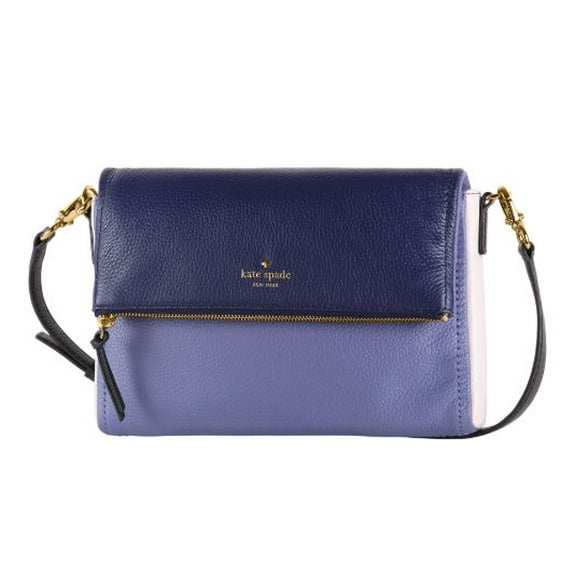 Kate Spade Cobble Hill Marsala Leather Shoulder Bag - Oyster Blue/Multi PXRU6222-476