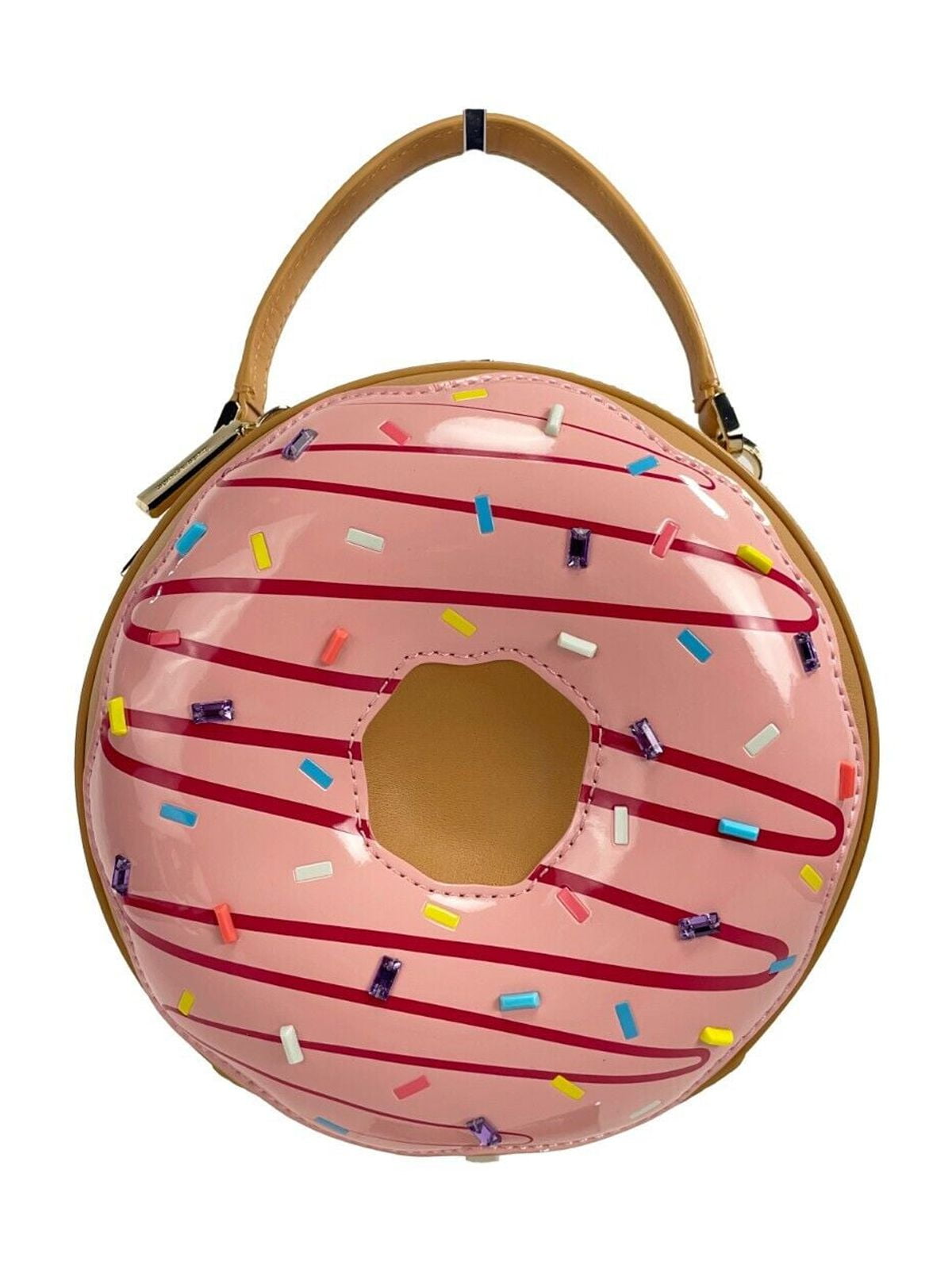 Kate Spade Novelty Bag Coffee Break 3D Donut Crossbody Pink Multi