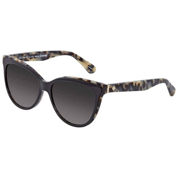 Kate Spade Daesha/S Plastic Womens Cat-Eye Polarized Sunglasses Black Havana 56mm Adult
