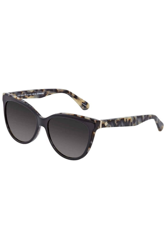 Kate Spade Daesha/S Plastic Womens Cat-Eye Polarized Sunglasses Black Havana 56mm Adult