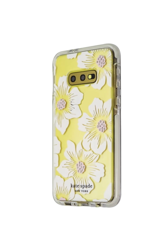 Kate Spade Defensive Hard Case for Galaxy S10e - Hollyhock Floral / Clear Cream