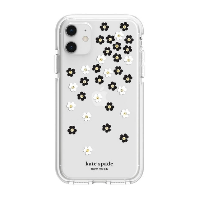 Kate Spade Defensive Hardshell Case Scattered Flowers Clear for iPhone 11 Cases