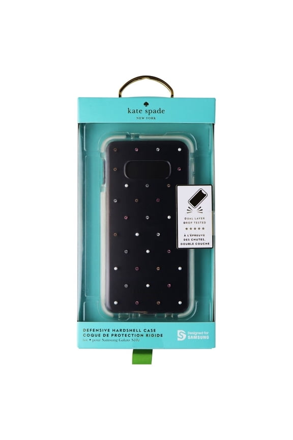 Kate Spade Defensive Hardshell Case for Galaxy S10e - Pin Dot Gems and Pearls
