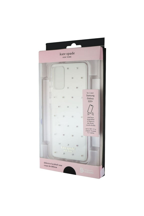 Kate Spade Defensive Hardshell Case for Galaxy (S20+) - Pin Dot Gems/Clear/White