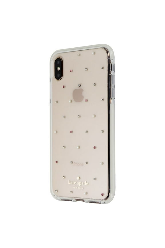 Kate Spade Defensive Hardshell Case for iPhone XS Max - Clear/Pin Dot Gems