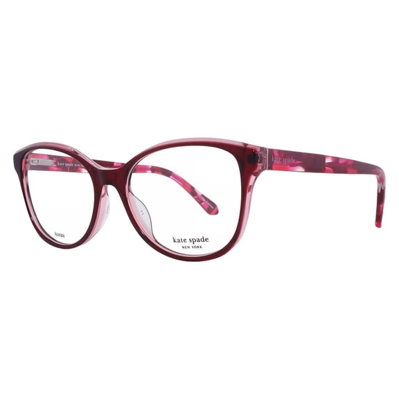 Kate Spade ROSALIND/G 0C9A00 52mm Square Eyeglass Frames Women's Transparent Red On Pink