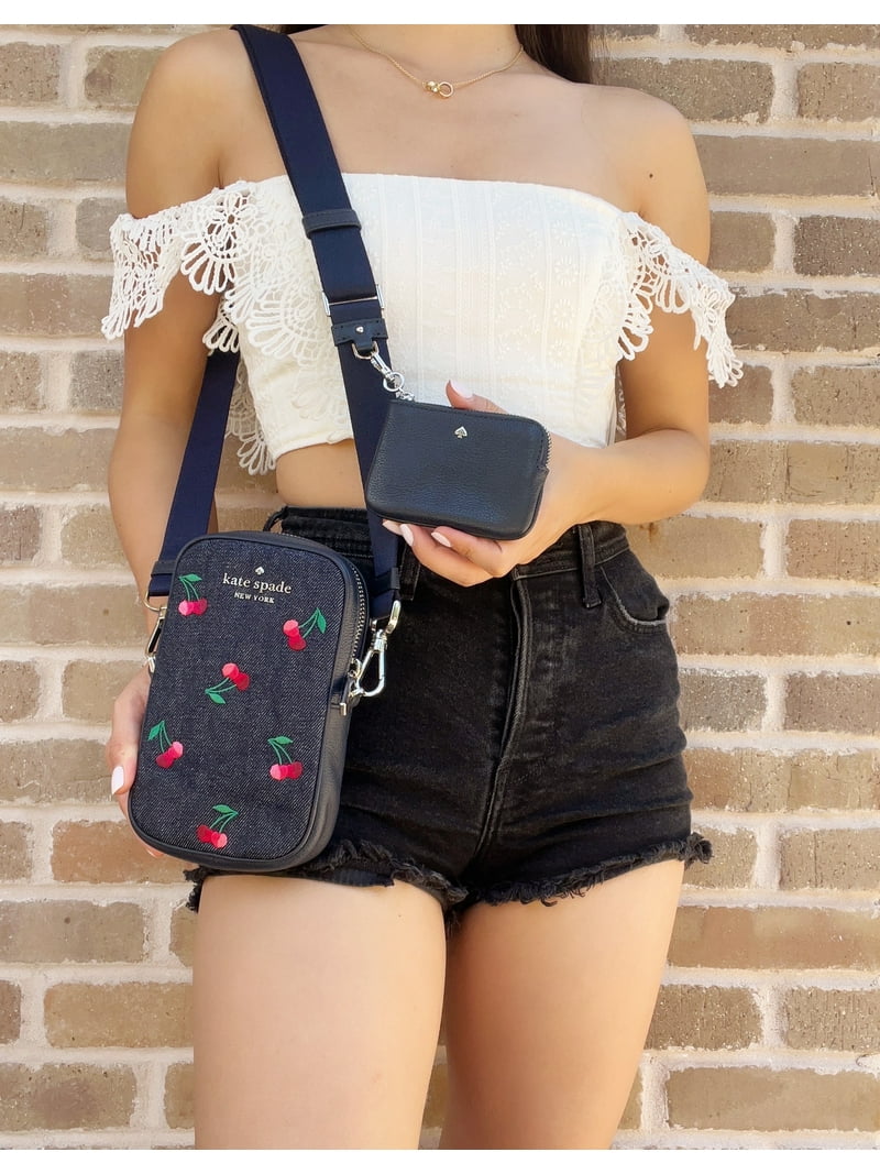 Kate Spade New York Women's Cherry Embroidered Denim Rosie Phone